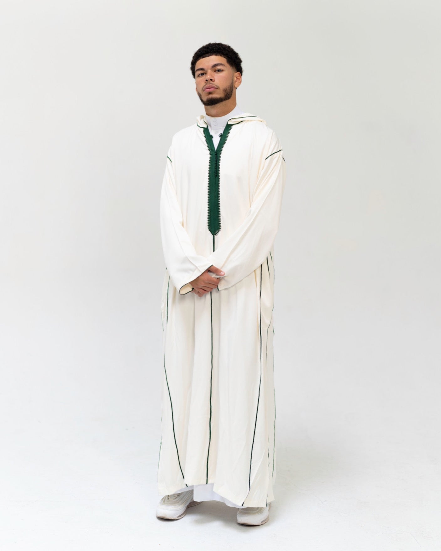 pine green and white